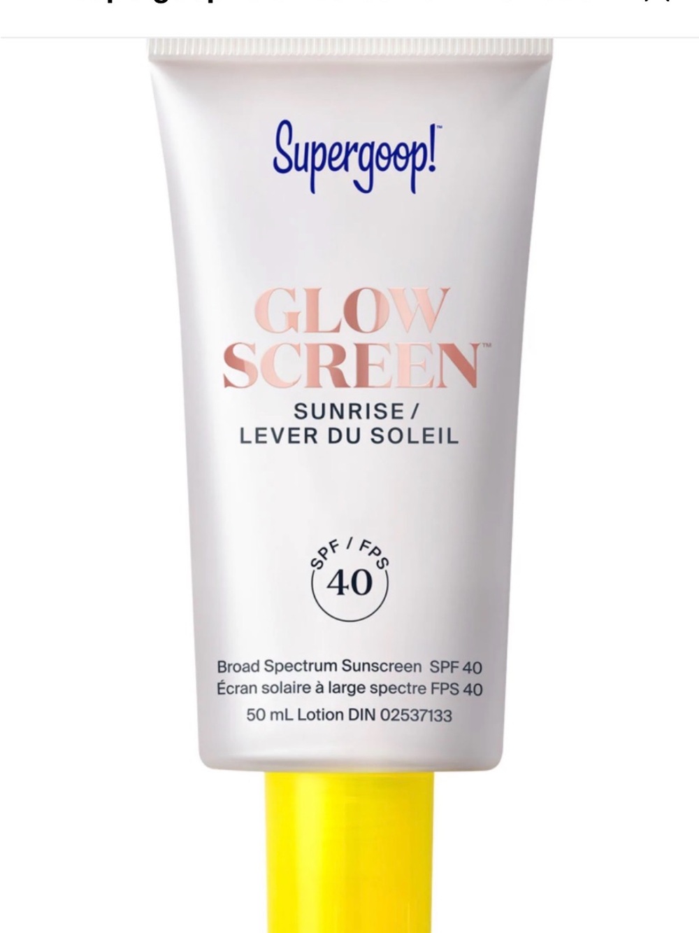 Supergoop! Glow Screen SPF 40 Sunscreen Golden Hour